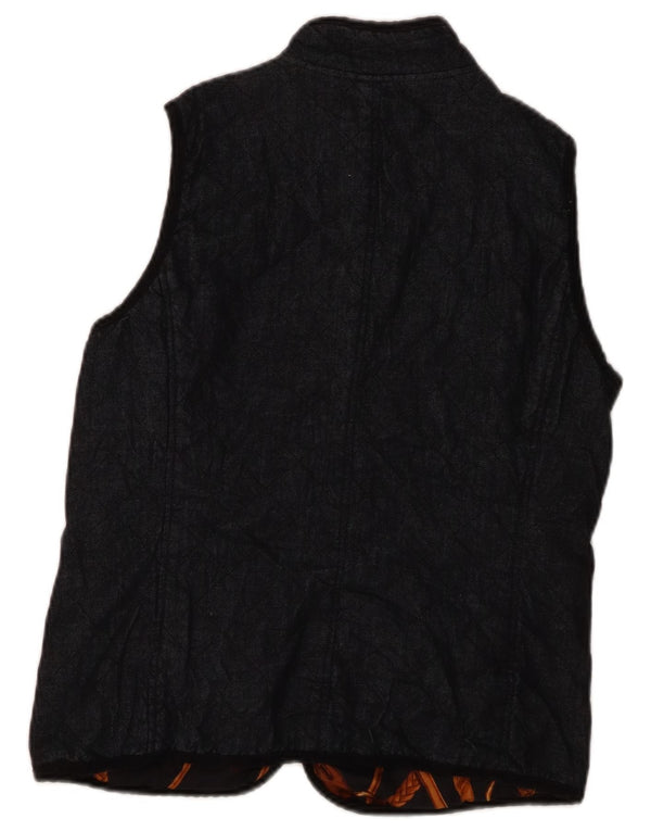 Ralph Lauren Chaleco acolchado reversible para mujer Reino Unido 12 Algodón azul marino mediano