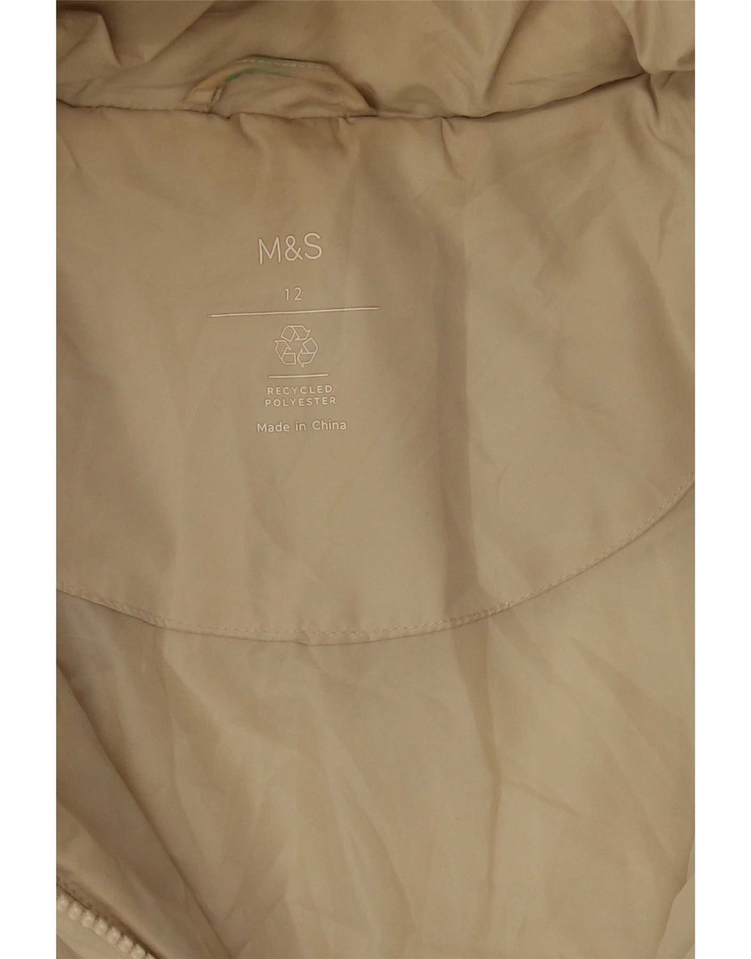 Marks & Spencer Veste rembourrée à capuche pour femme UK 12 Medium Off White