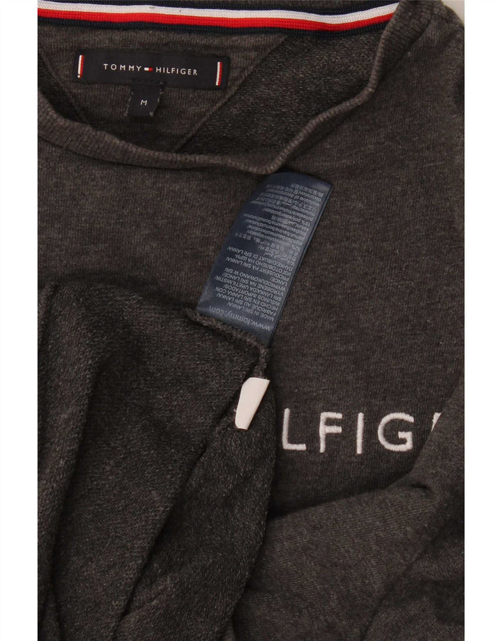 Tommy Hilfiger Mens Graphic Sweatshirt Jumper Medium Grey Cotton
