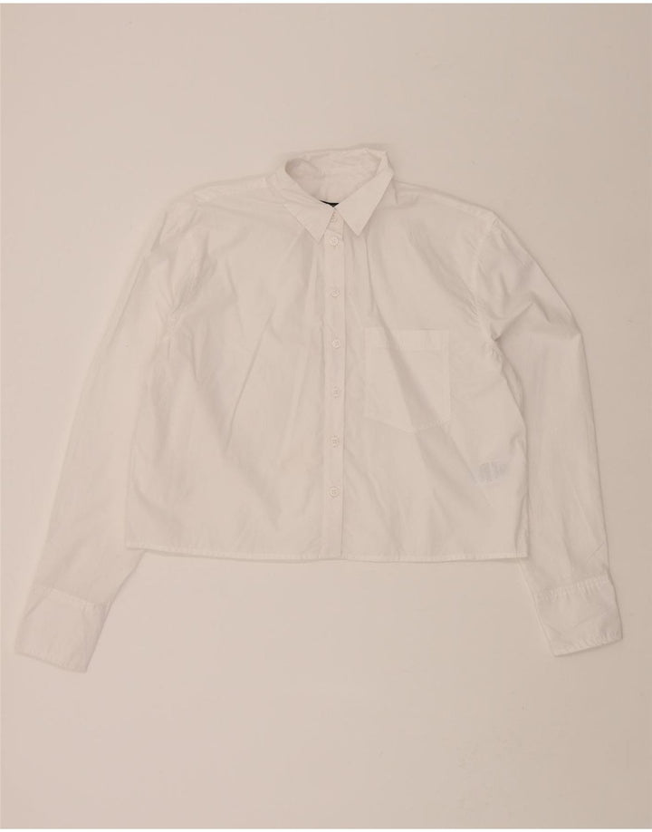 J. CREW Womens Oversized Crop Shirt Blouse US 4 Small White Cotton Vintage J. Crew and Second-Hand J. Crew from Messina Hembry 