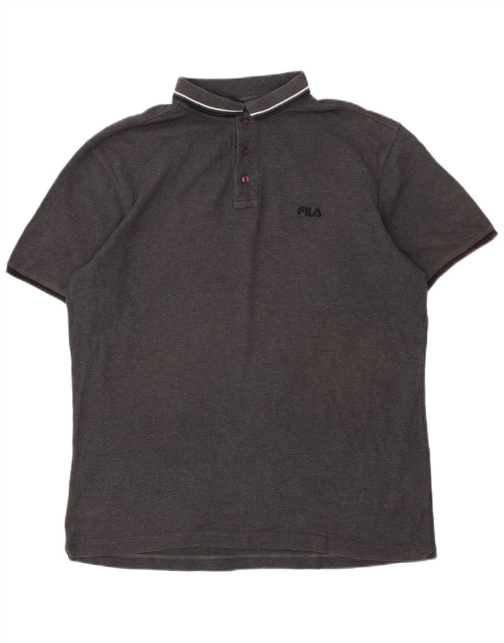 FILA Mens Polo Shirt XL Grey Cotton
