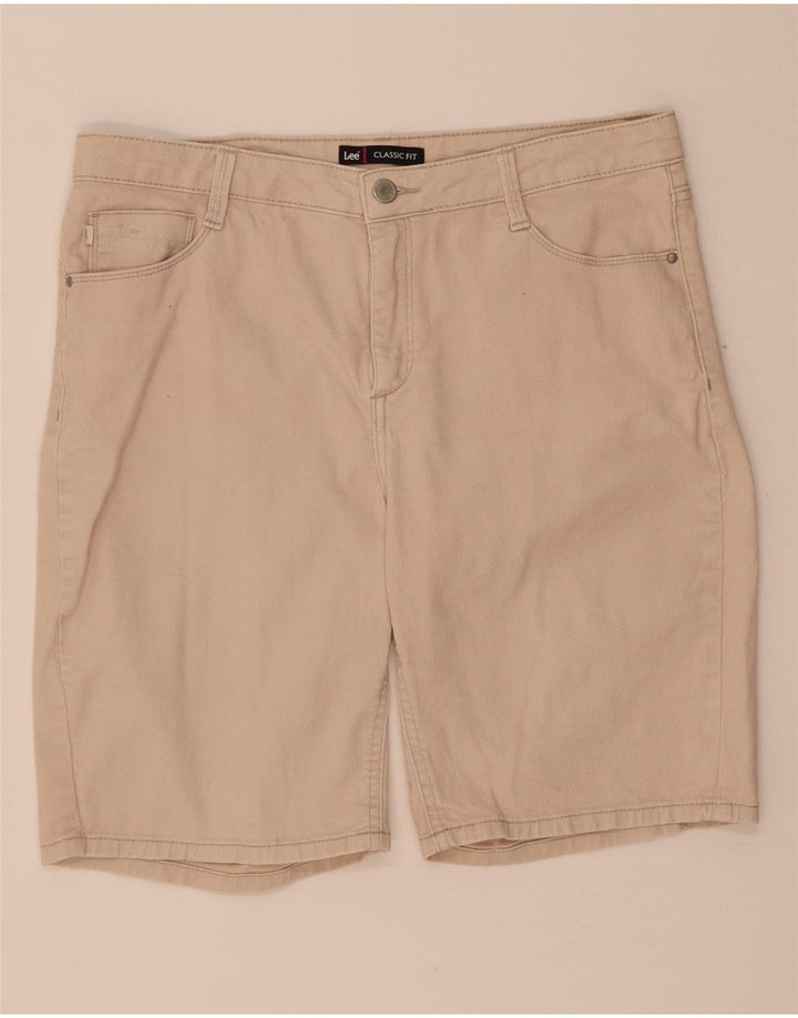 LEE Womens Classic Fit Casual Shorts W32 Large Beige Vintage Lee and Second-Hand Lee from Messina Hembry 