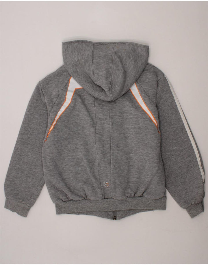 ADIDAS Girls Zip Hoodie Sweater 9-10 Years Grey Cotton Vintage Adidas and Second-Hand Adidas from Messina Hembry 