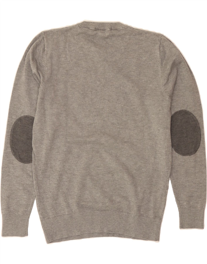 TRUSSARDI Womens Crew Neck Jumper Sweater UK 14 Medium Grey Vintage Trussardi and Second-Hand Trussardi from Messina Hembry 