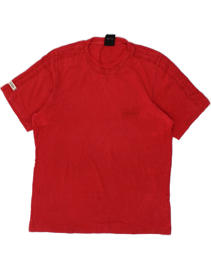 ADIDAS Mens T-Shirt Top Medium Red Cotton Vintage Adidas and Second-Hand Adidas from Messina Hembry 