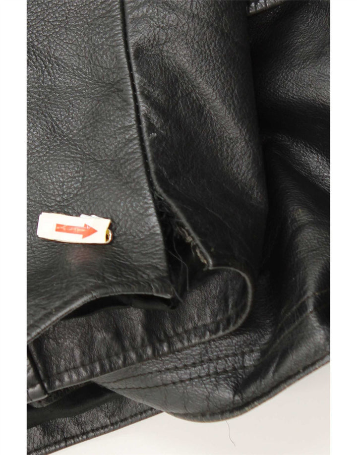 Vintage Mens Leather Jacket UK 42 XL Black