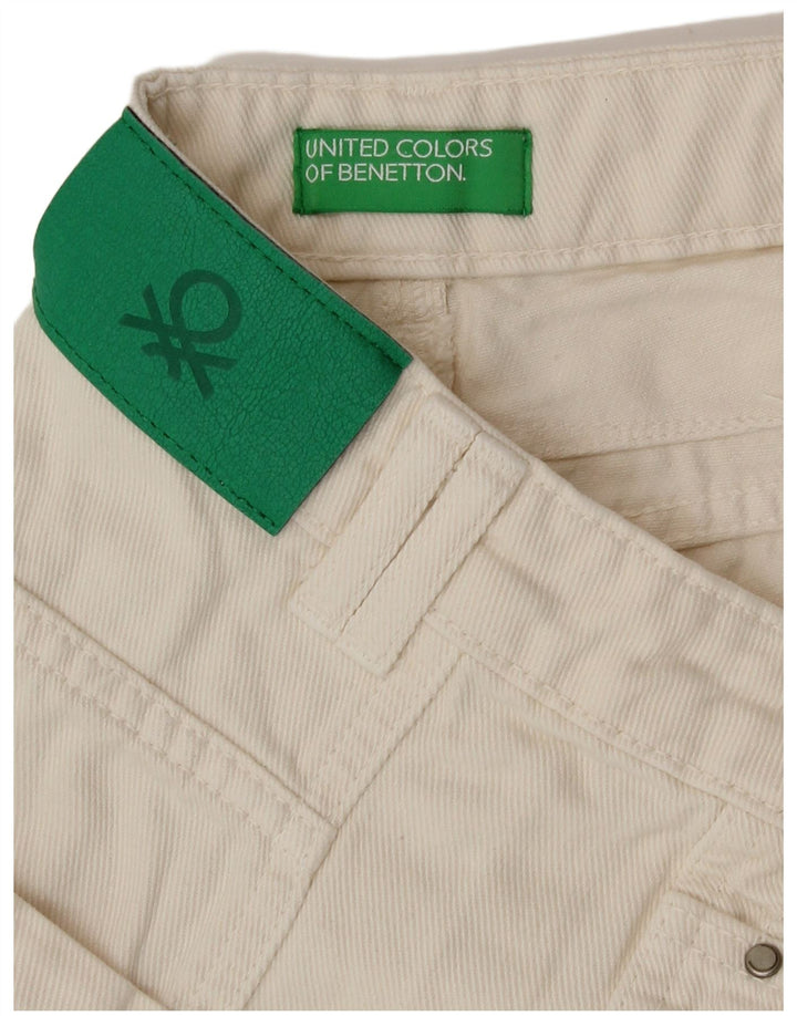Benetton Womens Tapered Jeans W30 L29 Off White
