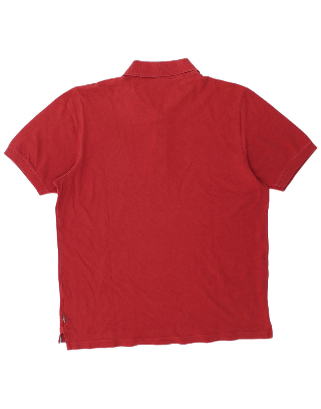 ADIDAS Mens Polo Shirt Large Red Cotton