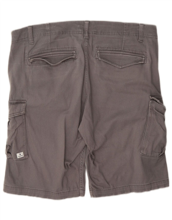 Jack & Jones Mens Regular Cargo Shorts Large W36 Grey Cotton