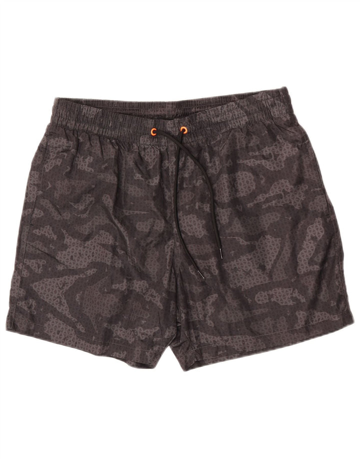 Lotto Mens Swimming Shorts Large  Black Geometric Polyester