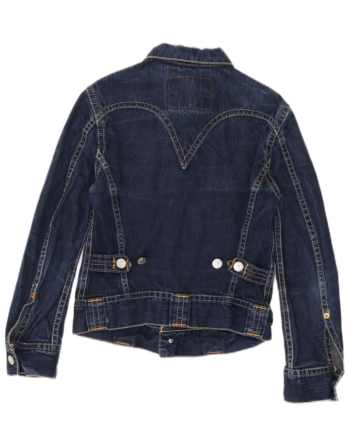 Damska kurtka dżinsowa Levi's Crop UK 10 Small, niebieska bawełniana