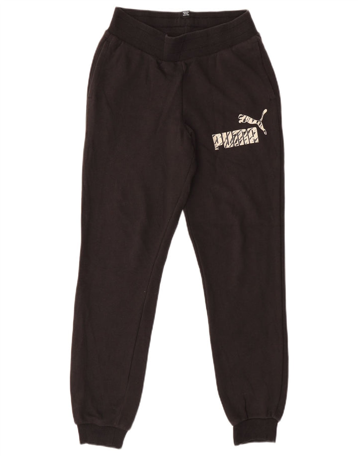 Puma Boys Graphic Tracksuit Trousers Joggers 11-12 Years Black