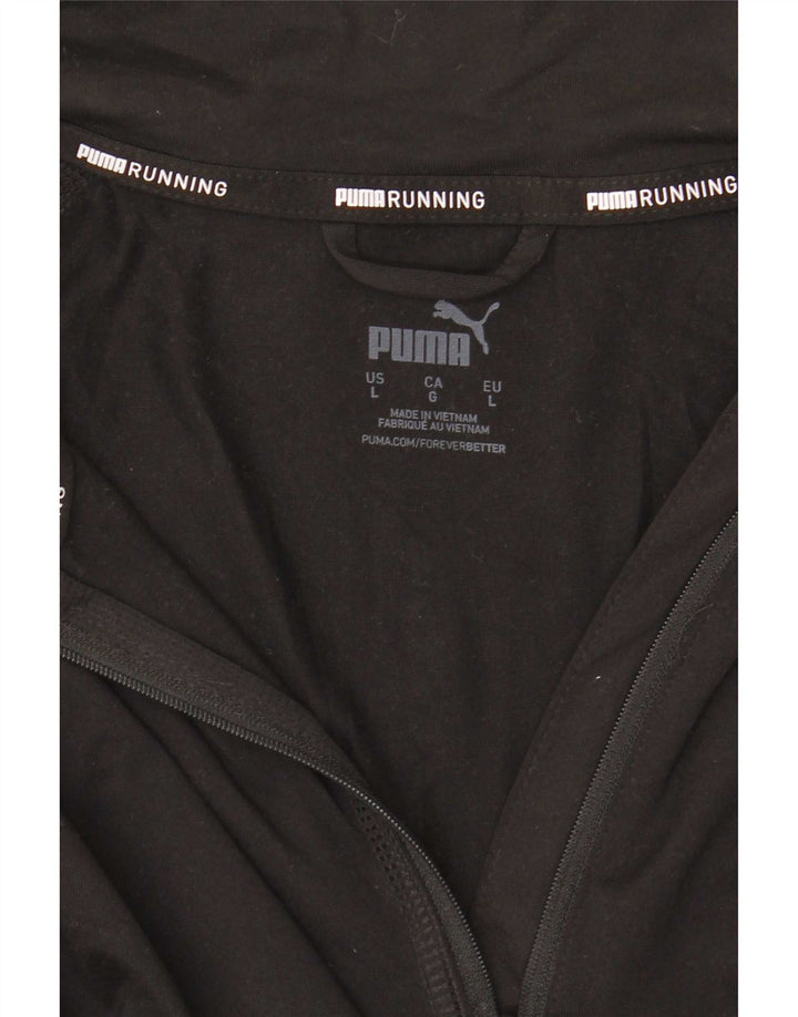 Puma Herren-Pullover-Trainingsanzug mit Reißverschluss, Größe L, Schwarz