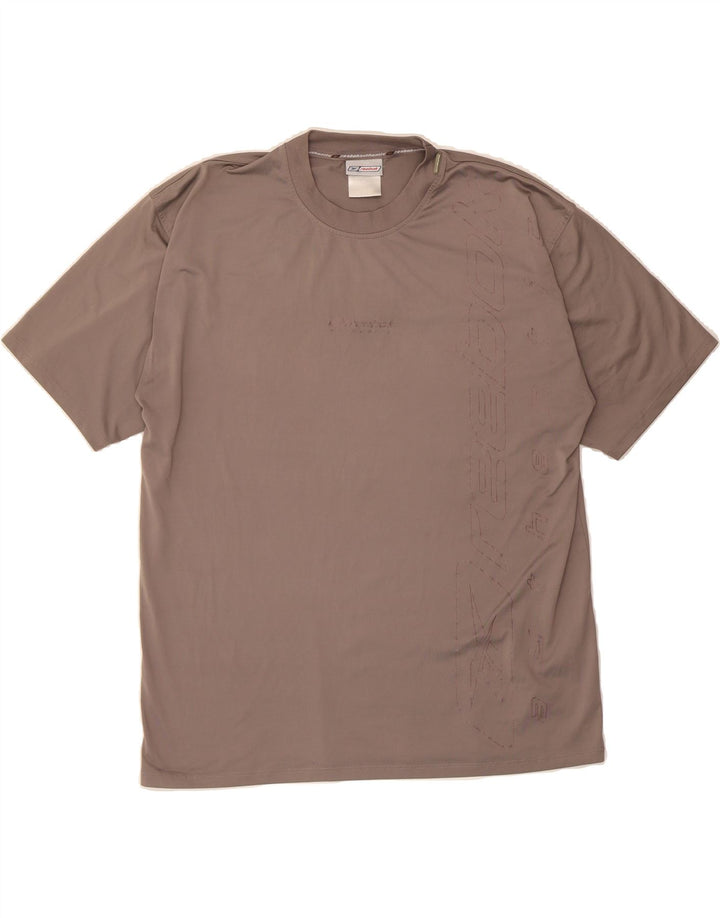 REEBOK Mens Graphic T-Shirt Top Medium Grey Vintage Reebok and Second-Hand Reebok from Messina Hembry 