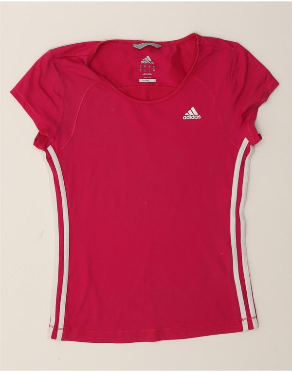 Adidas Womens Climalite T-Shirt Top UK 12 Medium Pink