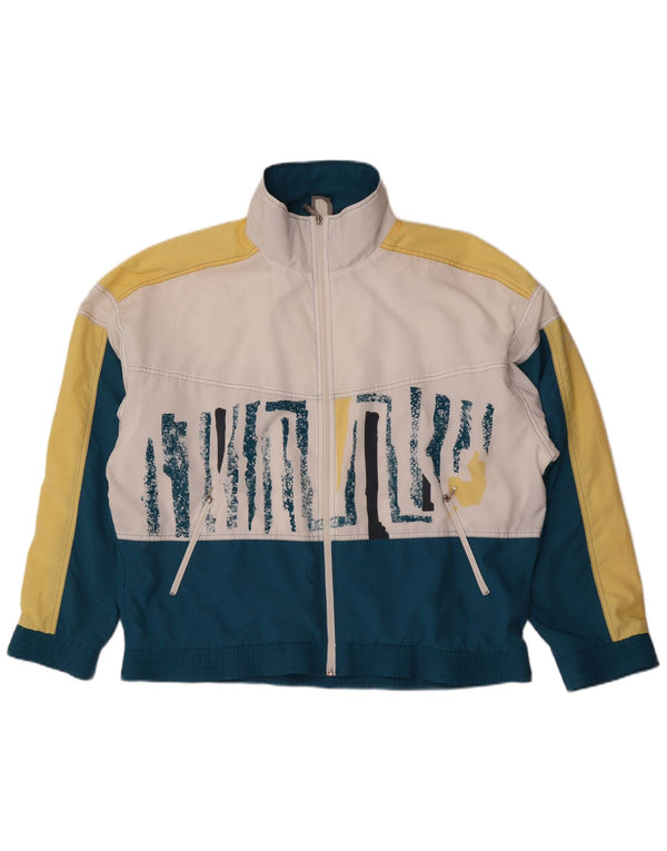 Triumph Mens Graphic Tracksuit Top Jacket UK 42 Large Blue Colourblock