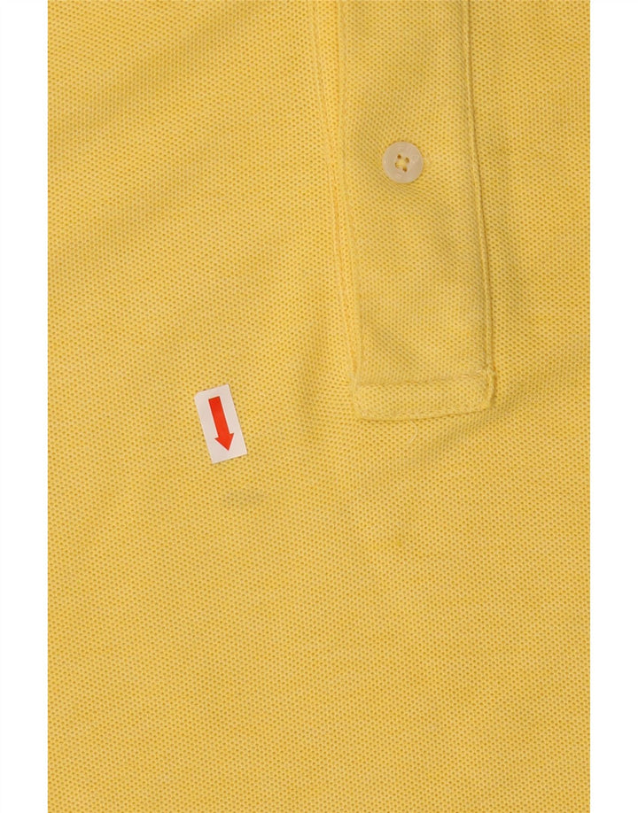 Fila Mens Polo Shirt IT 48 Medium Yellow Cotton