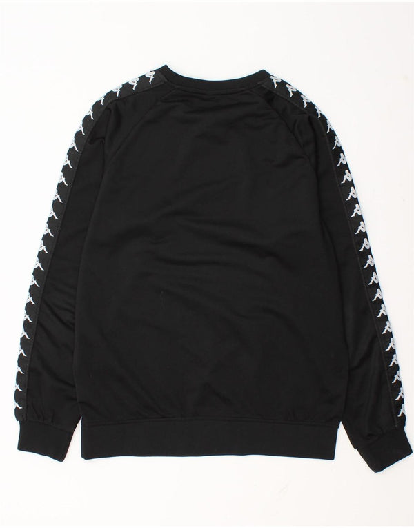 Kappa Mens Graphic Sweatshirt Jumper Medium Black Polyester