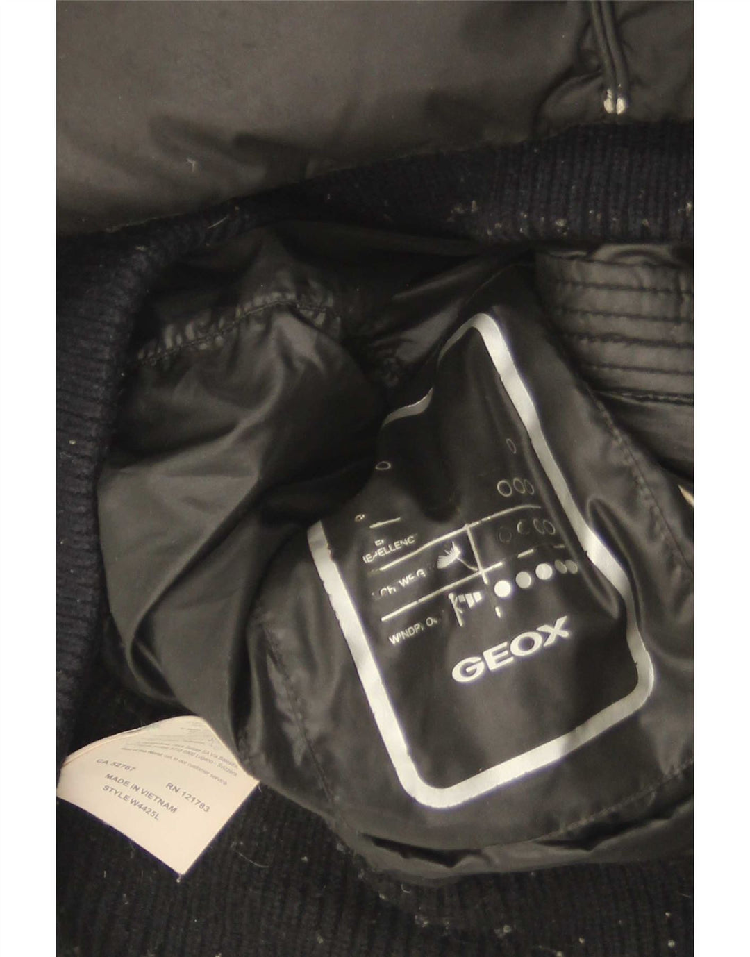 Geox Chaqueta acolchada para mujer UK 8 Small Poliéster negro