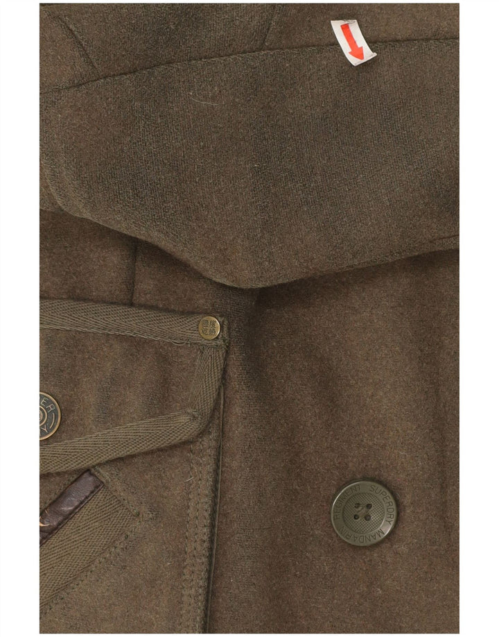 Superdry Militærjakke til kvinder UK 10 Small Khaki Wool