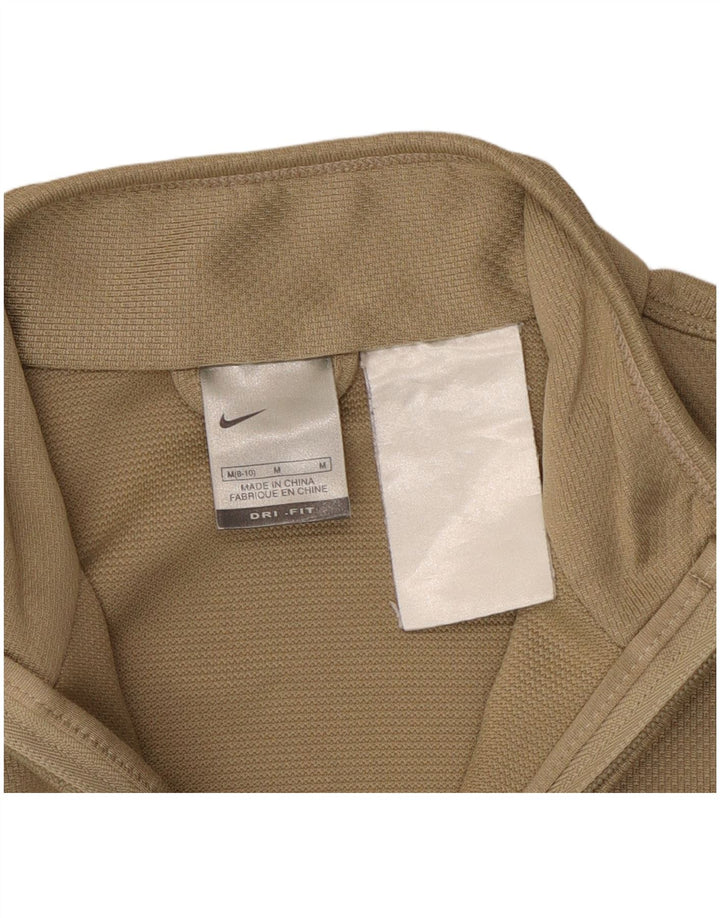 Nike Womens Dri Fit Tracksuit Top Jacket US 8/10 Medium Beige