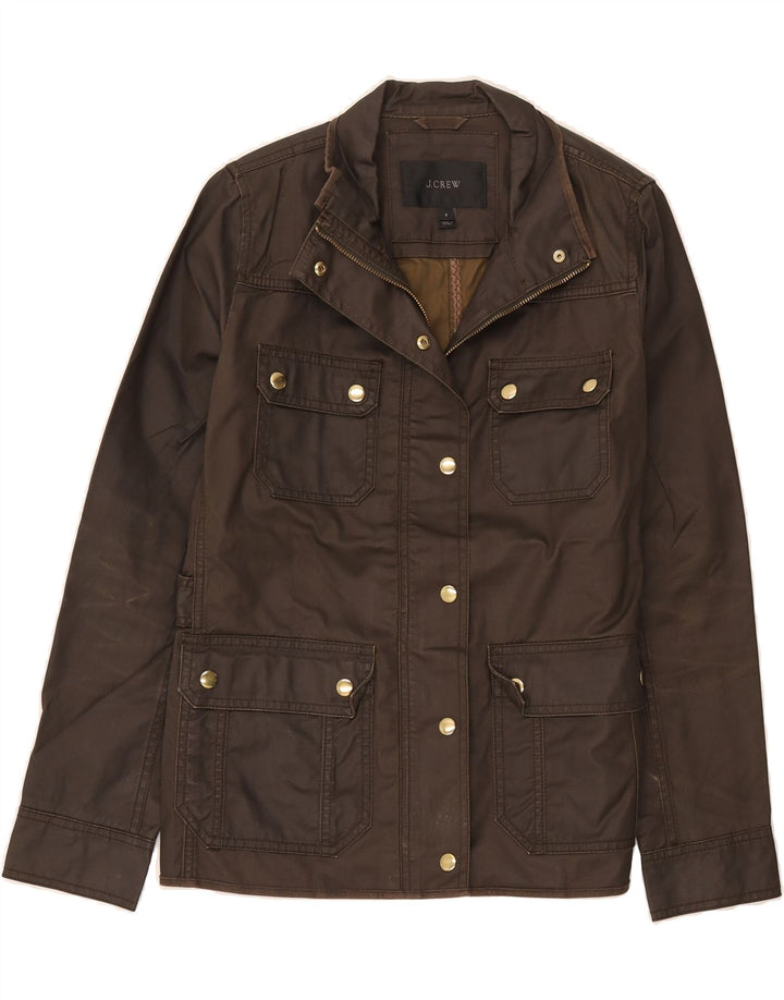 J. CREW Womens Utility Jacket UK 10 Lille brun bomuld