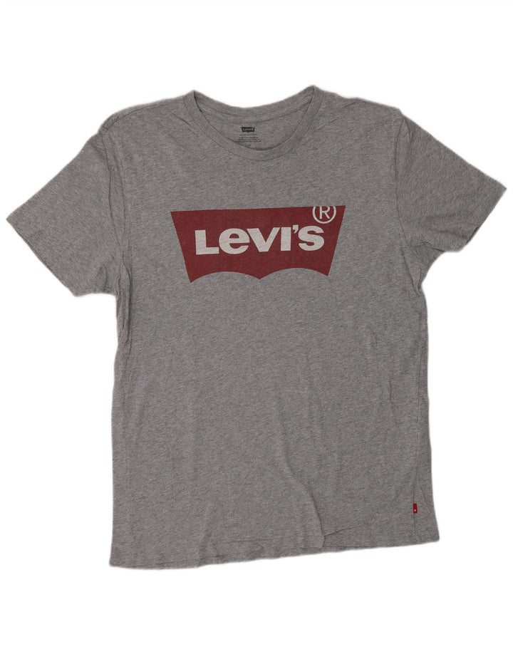 LEVI'S Camiseta gráfica para hombre Top grande gris
