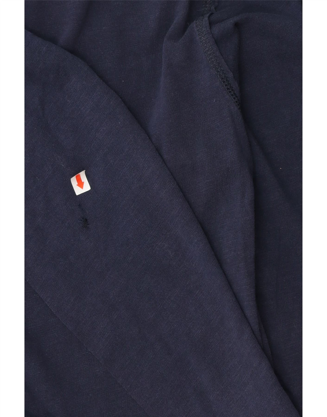 Benetton Mens Graphic Top Long Sleeve Medium Navy Blue Cotton