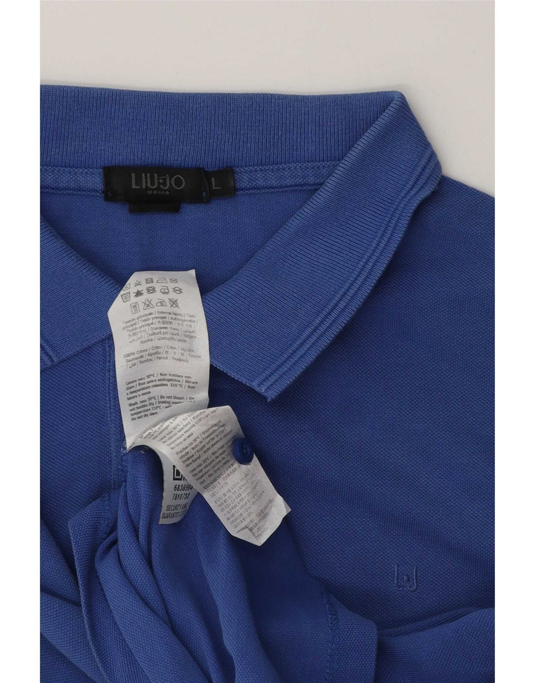 Polo Uomo Liu Jo Large Blu In Cotone