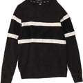 NIKE Mens Sweatshirt Jumper Medium Black Striped Cotton Vintage Nike and Second-Hand Nike from Messina Hembry 