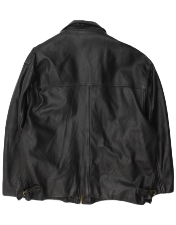 Vintage Mens Leather Jacket UK 42 XL Black