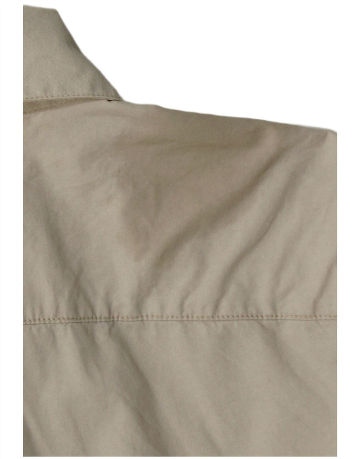 Calvin Klein Mens Shirt Large Beige Cotton