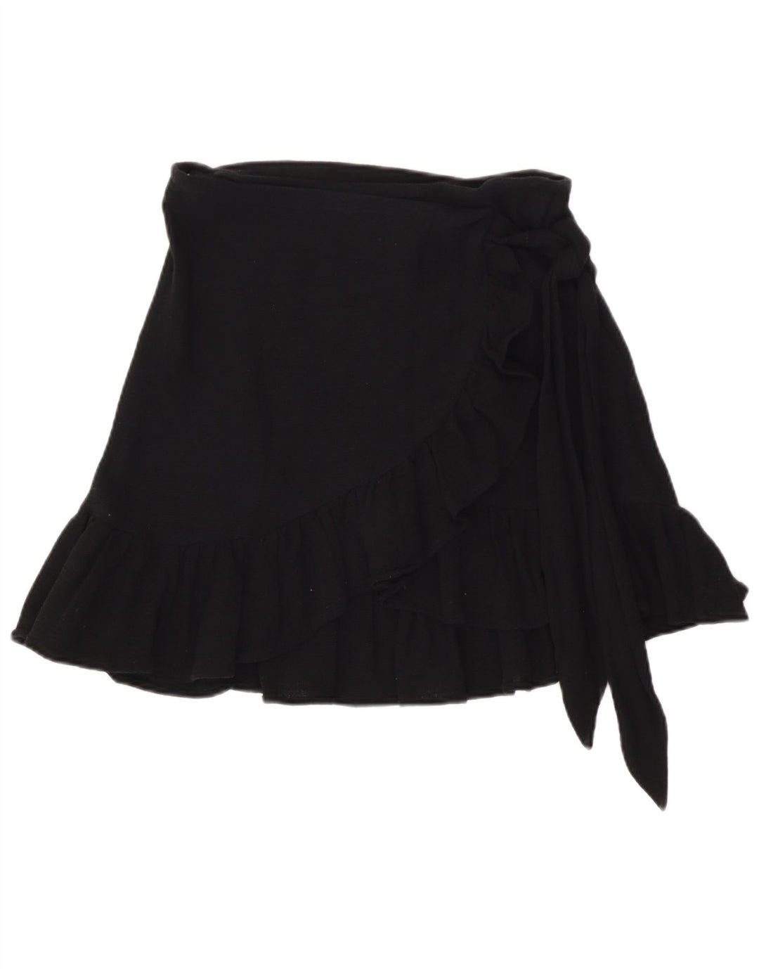 Zara Womens Knit Wrap Skirt Small W26 Black