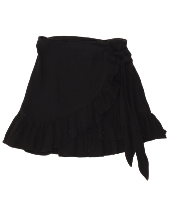 Zara Womens Knit Wrap Skirt Small W26 Black