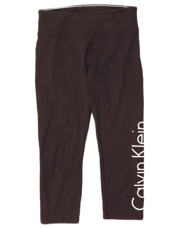 Calvin Klein Grafiske Leggings til kvinder UK 10 Lille sort nylon