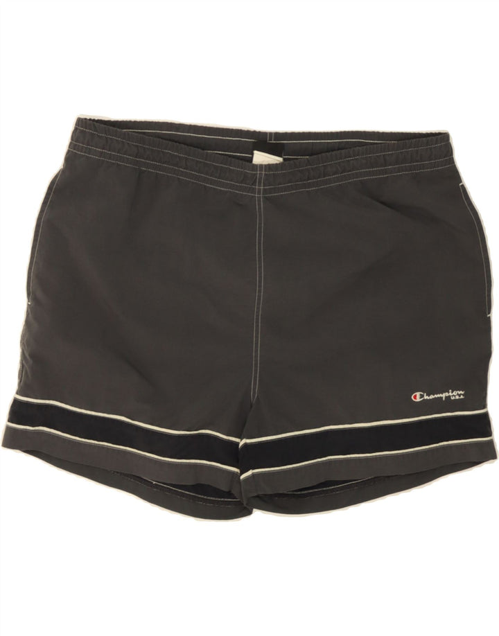 CHAMPION Mens Sport Shorts XL Grey Colourblock Polyamide Vintage Champion and Second-Hand Champion from Messina Hembry 