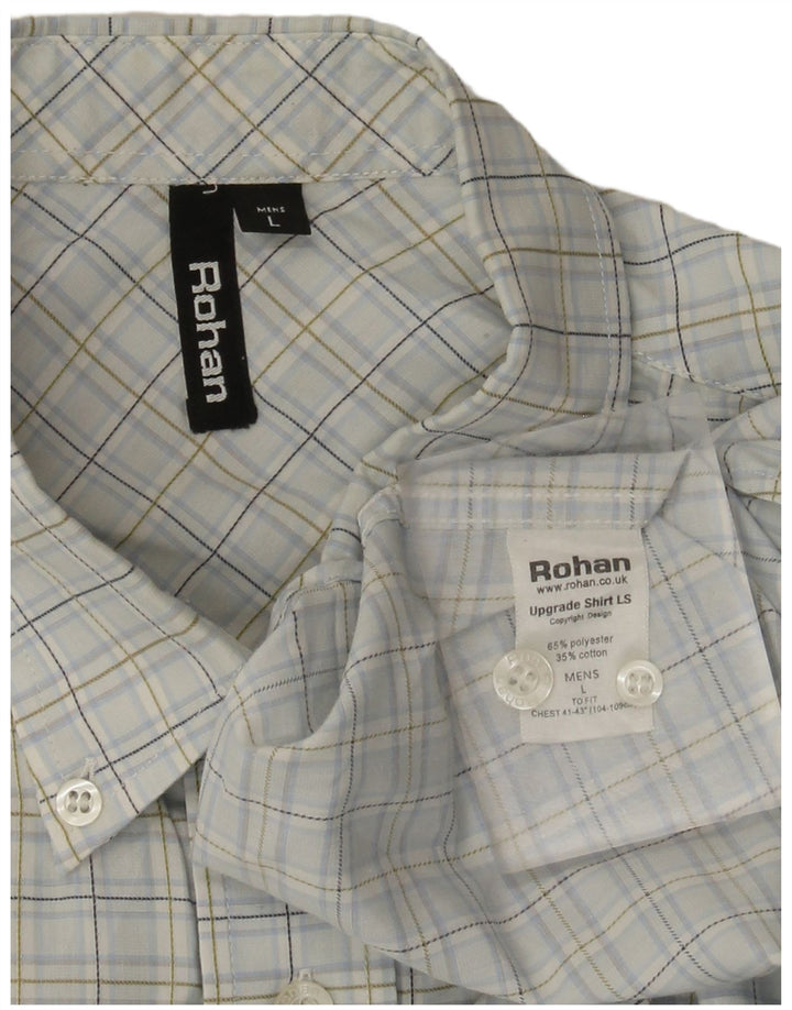 Rohan Mens Shirt Large Blue Check Polyester