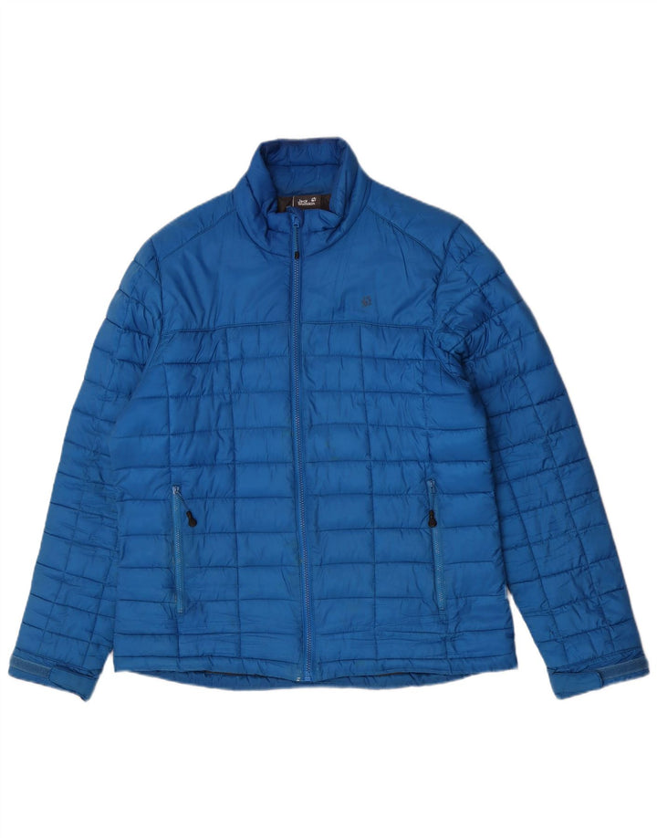 Jack Wolfskin Mens Padded Jacket UK 36/38 Small Blue Polyester