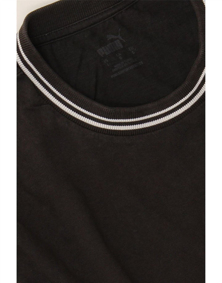 PUMA Mens T-Shirt Top Large Black Vintage Puma and Second-Hand Puma from Messina Hembry 