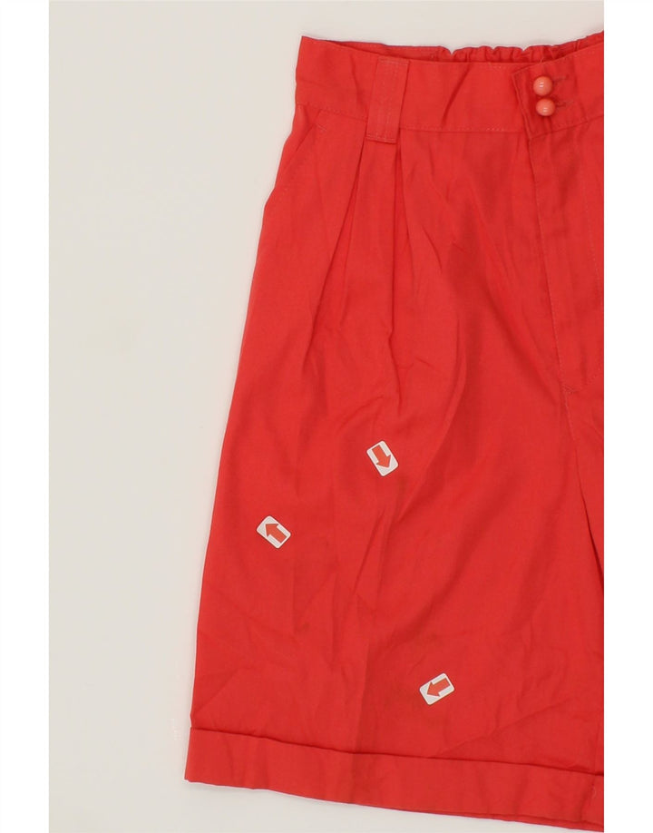 STEFANEL Womens High Waist Chino Shorts IT 42 Medium W28  Red Polyester Vintage Stefanel and Second-Hand Stefanel from Messina Hembry 