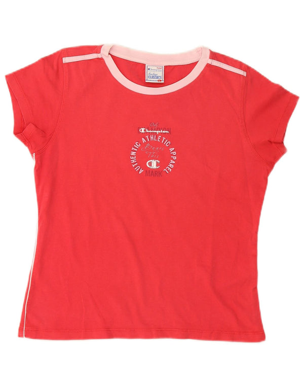 T-shirt grafica corta da donna Champion Top UK 14 Large Rosa