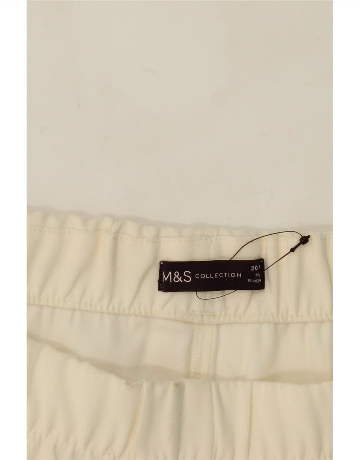 MARKS & SPENCER Womens Chino Shorts UK 20 2XL W38  White Polyester Vintage Marks & Spencer and Second-Hand Marks & Spencer from Messina Hembry 
