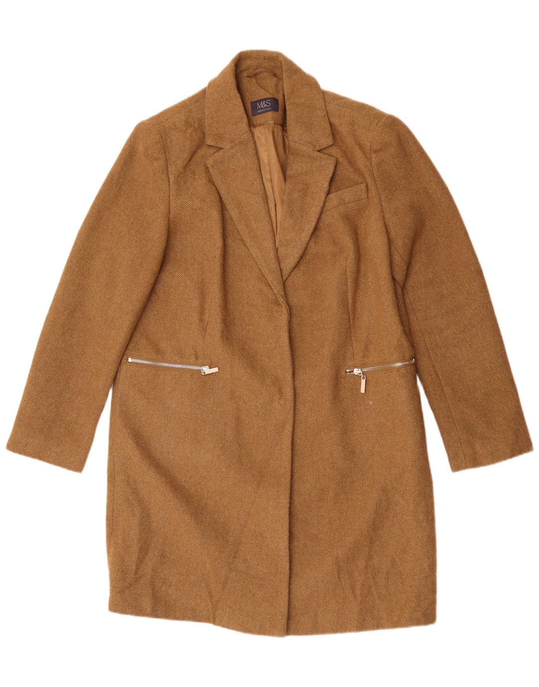 Marks & Spencer Manteau pour femme UK 12 Polyester beige moyen