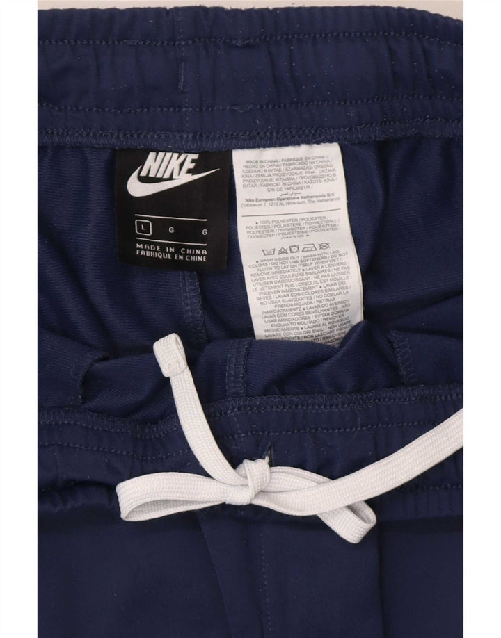 Nike Mens Tracksuit Trousers Joggers Large Navy Blue Polyester