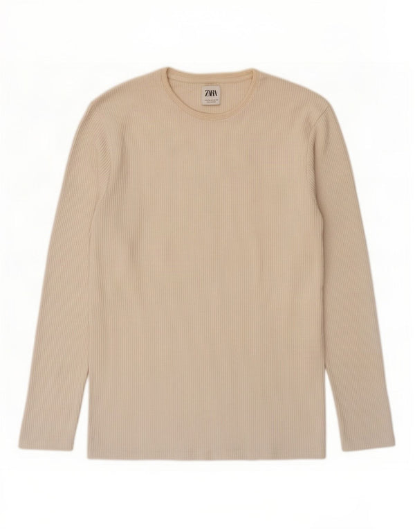 Zara Herre Top Langærmet XL Off White