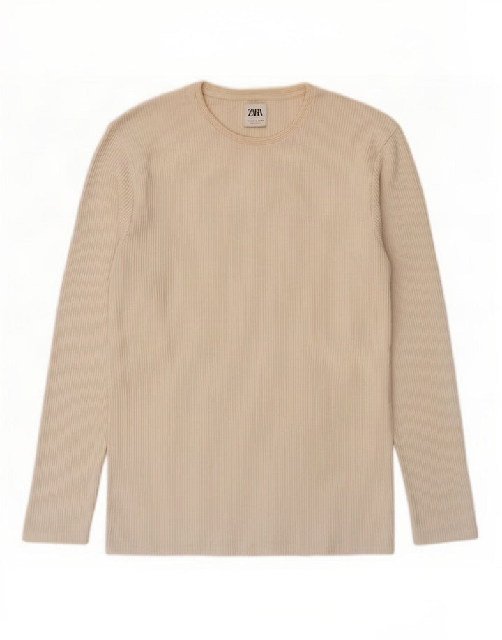 Zara Herre Top Langærmet XL Off White