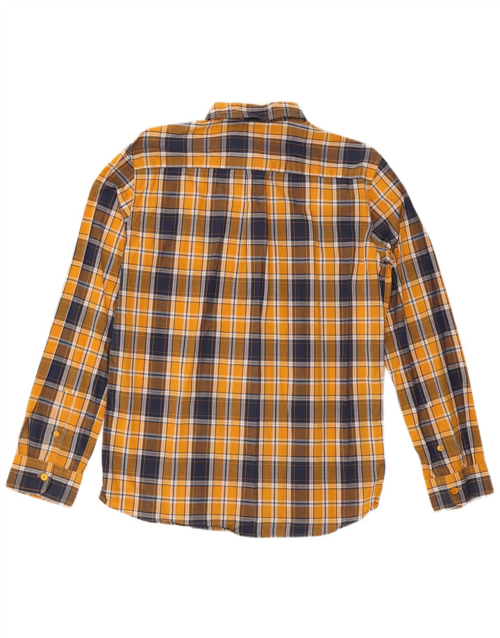 Wrangler Mens Regular Fit Shirt Medium Yellow Check Cotton