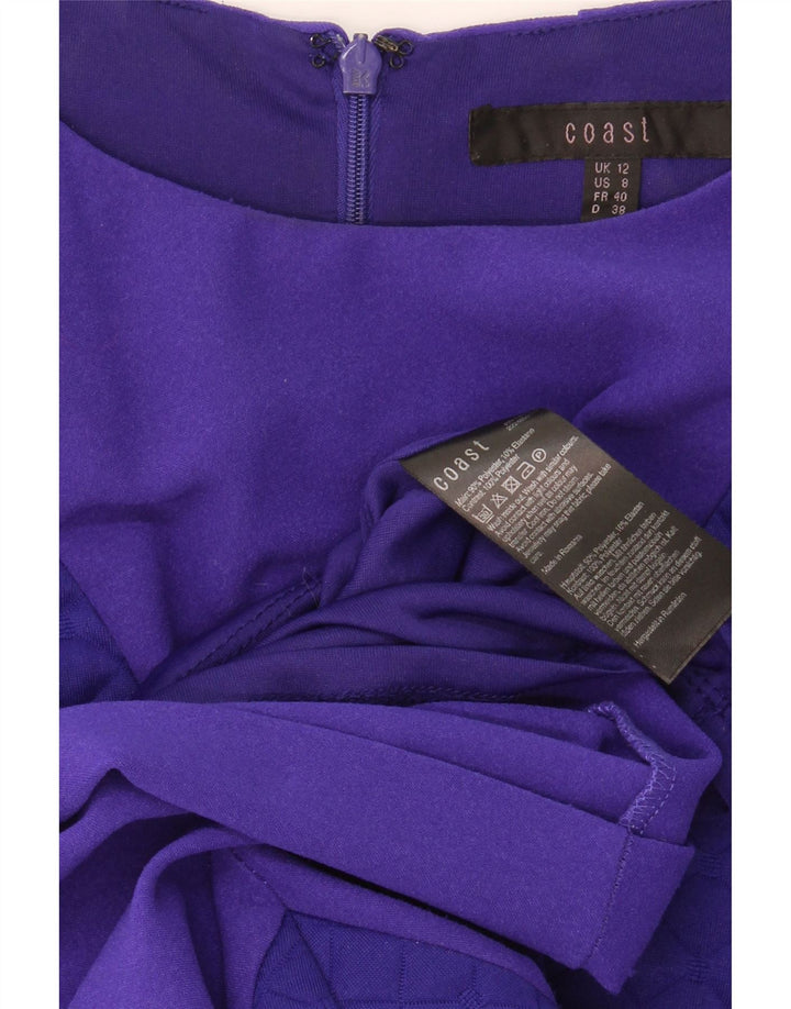 COAST Womens Sleeveless Sheath Dress UK 12 Medium Purple Polyester Vintage Coast and Second-Hand Coast from Messina Hembry 