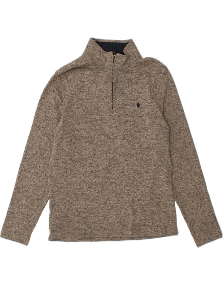 IZOD Mens Zip Neck Sweatshirt Jumper Medium Grey Polyester Vintage Izod and Second-Hand Izod from Messina Hembry 