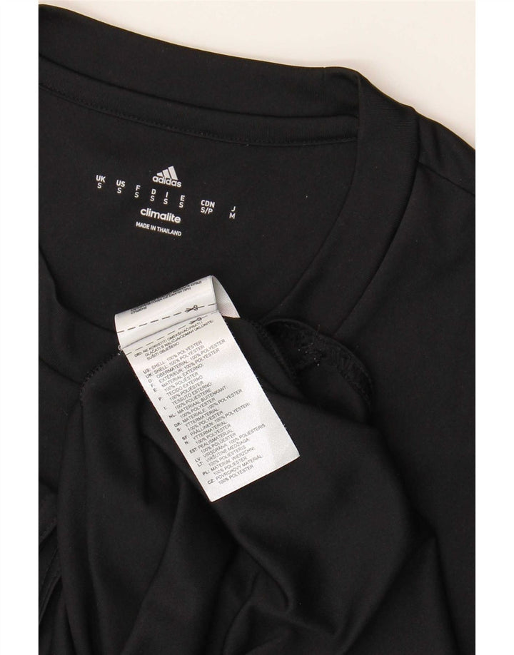Adidas Herre Climalite T-Shirt Top Lille Sort Polyester